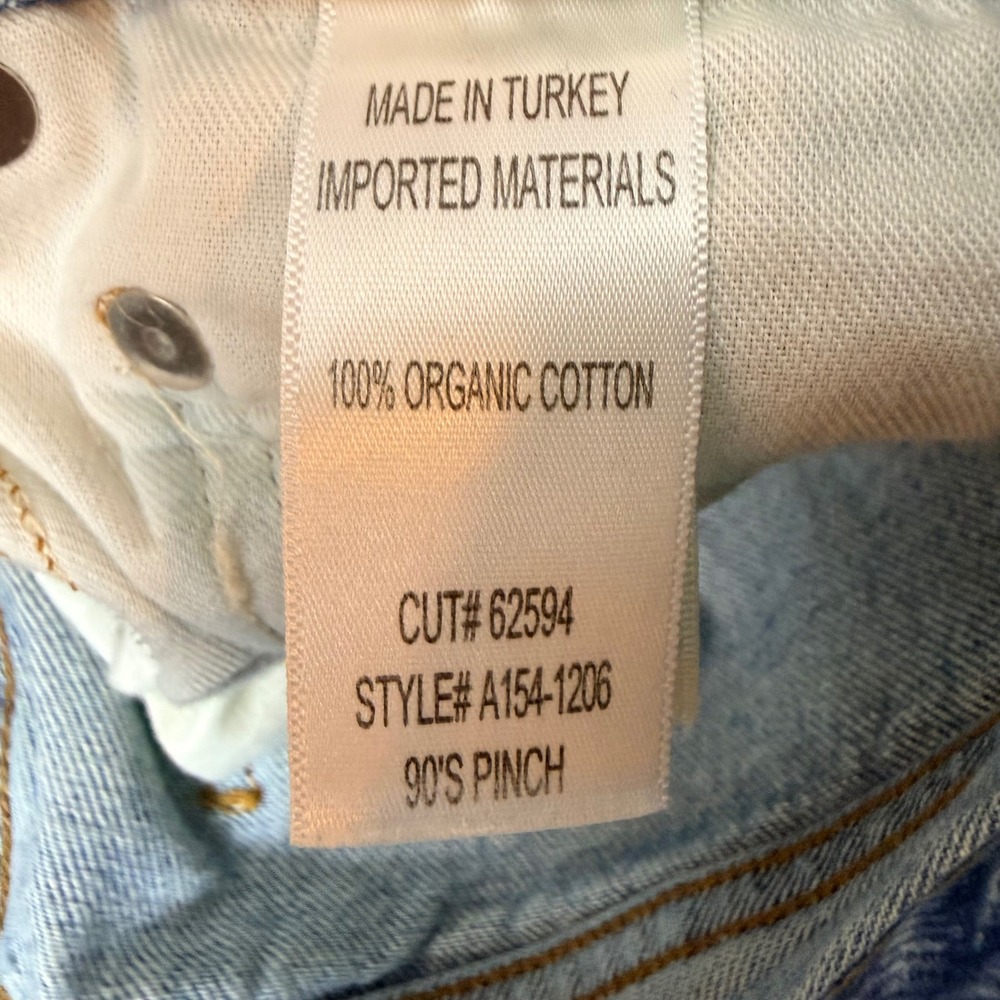 AGOLDE 90s Pinch Waist High Rise Straight Leg Jeans Medium Wash 28 A154-1206 - Picture 6 of 9